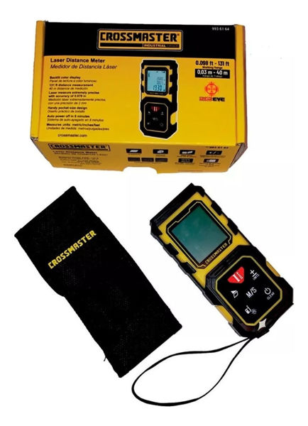 Imagen de Medidor De Distancia Laser 40 Metros Profesional Crossmaster