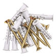 Imagen de Set 10 Tornillos Cabeza Plana Pz 50mm + 10 Tarugos 8mm -sc-
