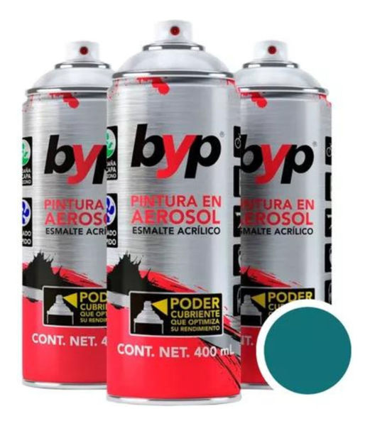 Imagen de Kit Pintura Aerosol Byp Set  De 3 Color Surtido + Guantes