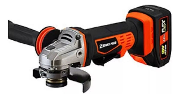 Imagen de Amoladora 4.5 Pulgadas Batería 18v 4.0ah Dowen Pagio 999318 Color Naranja Frecuencia 50 Hz