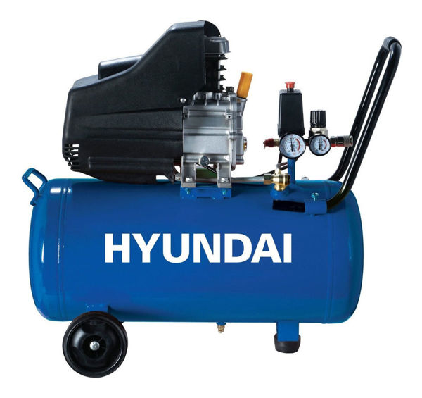 Imagen de Compresor De Aire Eléctrico Portátil  Hyundai Hyac50de 50l 2hp 220v