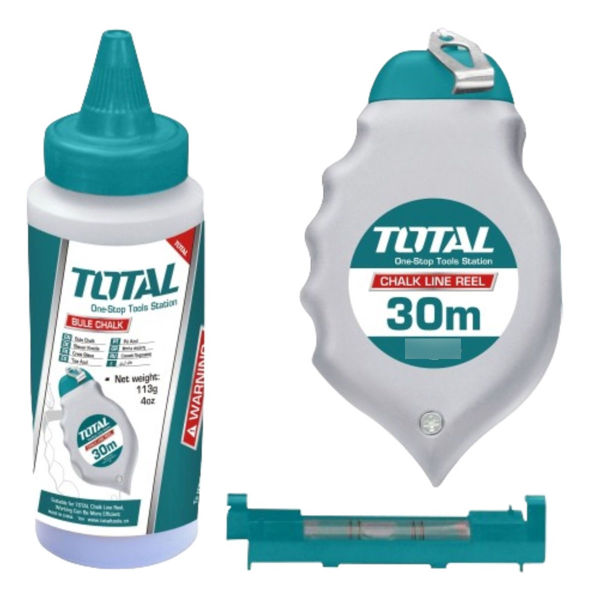 Imagen de Tiralíneas Chocla 30m Botella De Tiza Azul Nivel De Burbuja 