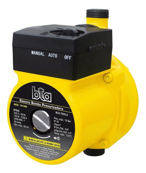 Imagen de Bomba Elevador Presión Baño Presurizadora 8.5m 120w Bta -sc