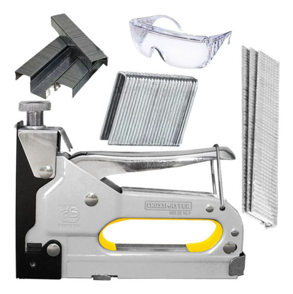 Imagen de Engrapadora Industrial Acero Con Grapas Y Clavos 3 Funciones