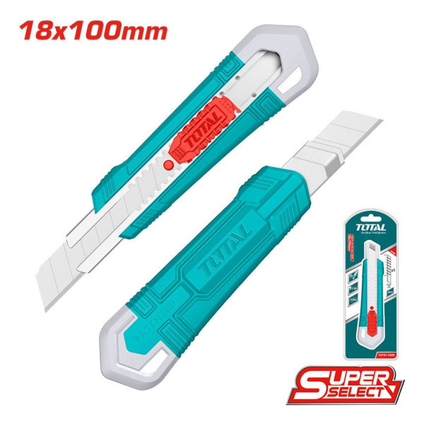 Imagen de Cuchillo Cartonero Cutter 18x100mm + 1 Hoja Total