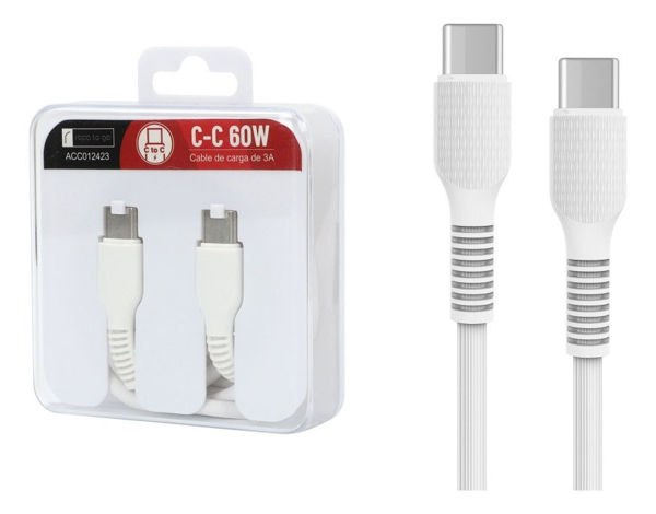 Imagen de Cable De Datos Roca To Go Tipo C A Tipo C 3a 60w 1metro