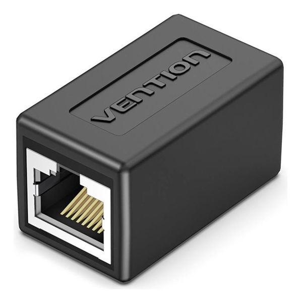 Imagen de Cople Vention Conector Rj45 Cat 6 Adaptador Hembra 1 Pieza Color Negro