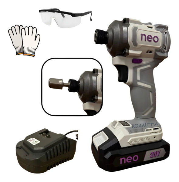 Imagen de Llave De Impacto Neo Brushless 20v Con Batería Y Cargador