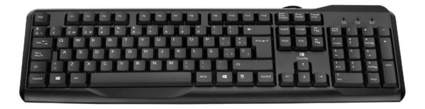 Imagen de Teclado Usb Exofiz Ergonomía Precisión Y Confort Pc Laptop Teclado Negro Idioma Español Latinoamérica
